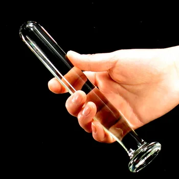 Valcové číre sklo análne dildo penis, zadok plug dospelých stimulátor 200 mm dlhé umelé penisy análny konektory pre ženy sexuálne hračky