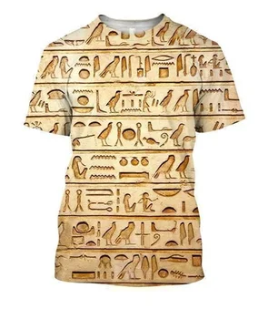 Eye of Horus A Egyptský Boh Symboly 3D Vytlačené mužov tričko Harajuku Módne tričko s Krátkym rukávom letné Bežné Unisex tričko