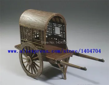 Doprava zadarmo starovekej Čínskej vozy ťahané vozidlo série Classic Ming a Qing Dynastie gharry Model postranným vozíkom montáž
