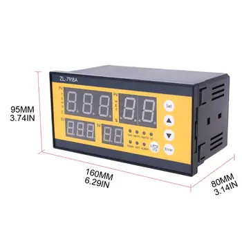 ZL-7918A Multifunkčné Automatické Inkubátor 100-240V LCD Teplota Vlhkosť Kontroly XM 18 Termostat na Sklade
