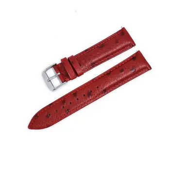 Skutočné Pštrosie Kožený Remienok 18 mm 20 mm 22 mm Mäkké Rýchle Uvoľnenie Kože Watchband Modrá Čierna Červená Hnedá Náramkové Hodinky Band