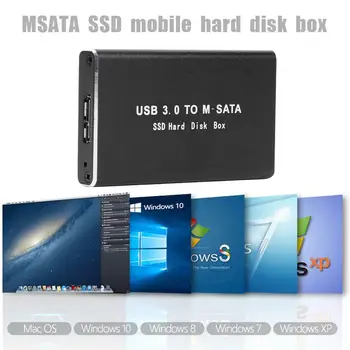 SSD Prípade USB 3.0 rozhraním mSATA Adaptér, Externý Pevný Disk Krytu Pevného Disku Box HDD Enclosure MSATA Mobile SSD Disk Prípade
