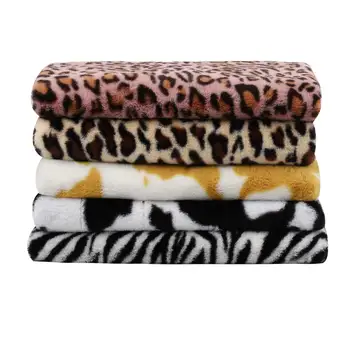 Plyšové Umelú Kožušinu Textílie Krava Leopard Vytlačí textílie Pre Šaty HOBBY Ručné remeselníkov Vyšívanie, Šitie Materiálov 45*145 cm/pc