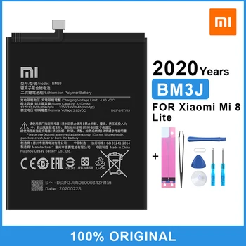 Xiao Mi Originálne Batérie Telefónu BM3J Pre Xiao 8 Lite MI8 Lite Vysokou Kapacitou Polymér Náhradné Batérie 3350mAh Bezplatné Nástroje S