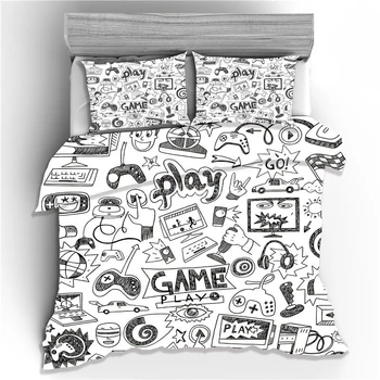 Nový Hráč Gamepad Vzor Obliečky Kryt s obliečka na Vankúš 3d posteľná bielizeň Stanovuje Jednotný Double Twin Plný Kráľovná King Size pre Spálňa Decor