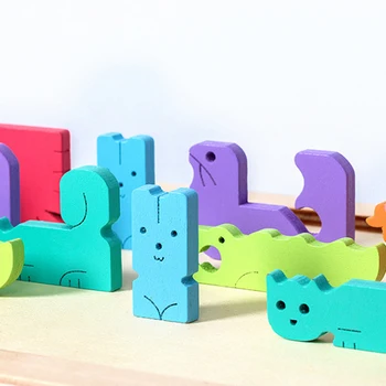 Vzdelávanie Vzdelávanie Drevené Hračky, detské Puzzle 3D Cube Detí Vzdelávacie Hračky Montessori Puzzle Nový Rok Darčeky