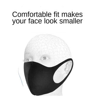 Umývateľný Opakovane Masku na Tvár mazurkou Respirátor Prachu Dôkaz 3D Fashion Úst Masky pre Dospelých Bavlna FPP2 Filter PM 2 5