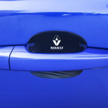4pcs auto ochrana uhlíkových vlákien kože dvere auta Pre Renault duster megane 2 logan renault clio Auto príslušenstvo