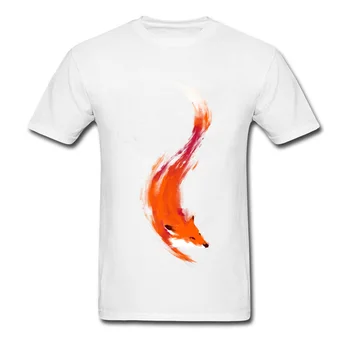 Bežné Rýchle Orange-Red Fox Krátke Rukáv ostern Deň Topy, tričká Na Predaj O-Krku Čistej Bavlny Tee-Shirt Mládeže Hornej T-shirts