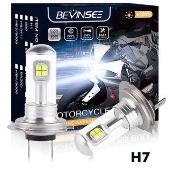 Bevinsee H7 LED Žiarovky Svetlometu 6500K 80W 1500LM Motocykel Svetlomet H1 H3 H4 H7 H11BA20D 880 881 9005 9006 P15D LED Pre ATV/UTV