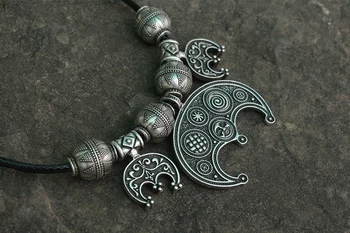 Lanseis 1pcs Viking Šperky, Oblečenie pre Dámy Viking Prso Bling prívesok slovanské Lunula ženy šperky