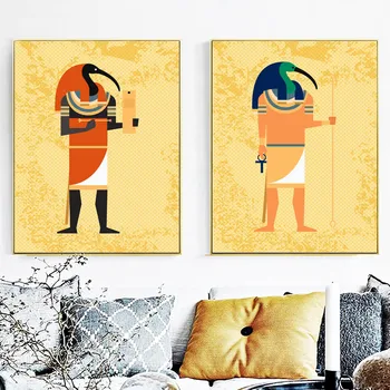 Egyptské Pyramídy Nástenná Maľba Kráľovná Kleopatra Wall Art Plátno Na Maľovanie Nordic Plagáty A Potlačou Obrazov Na Stenu Pre Obývacia Izba Dekor