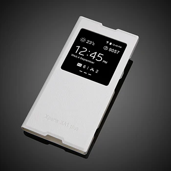 Pre Sony Xperia XA1 Plus Nové flip zobraziť okno Telefón Prípade PU Kožené Zadný Kryt Telefónu puzdro pre xperia xa1 plus
