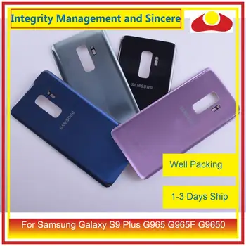 10Pcs/veľa Pre Samsung Galaxy S9 Plus G965 G965F G9650 SM-G965F Bývanie Batérie, Dvere, zadné Zadné Sklo Kryt Prípade Podvozku Shell