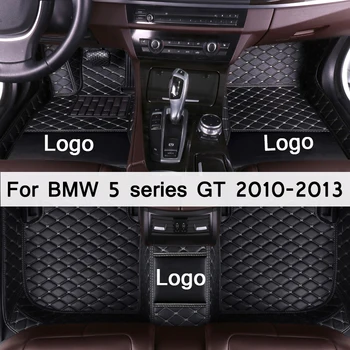 MIDOON kožené Auto podlahové rohože pre BMW 5 GT series k550i 535i 2010 2011 2012 2013 päť sedadiel Vlastné auto nohy Podložky automobilový kryt