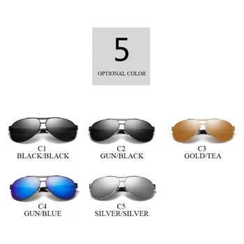 2020 Vintage Letectva Polarizované Sunlglasses Pre Mužov Vysokej Kvality UV400 Kovovým Rámom Slnečné Okuliare Trend Dizajn Značky Ovládač Okuliare