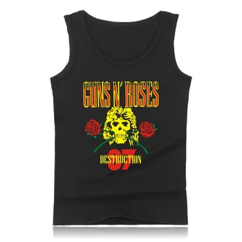 GUNS N ROSES mens tank topy tričko hip hop telocvični vesta módne kulturistike tank top mužov singlet fitness oblečenie, ZBRANE a RUŽE