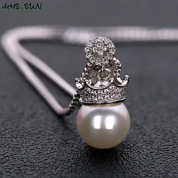 MHS.SLNKO Kúzlo CZ kryštálmi prívesok náhrdelník módne ženy cubic zirconia náhrdelník s shell perlou dievčatá, ženy vianočný darček