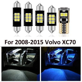 16 Ks Auto Biele Interiérové LED Žiarovky Balík Kit Pre 2008-Volvo XC70 Vysoko Kvalitné Mapy Dome Licencia Lampa Auto Svetla