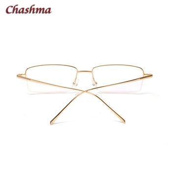 Chashma Pol Rim Titánové Okuliare, Rám Luxusné Okuliare Muži Móda Jednoduchý Dizajn Zlatá Lupa 