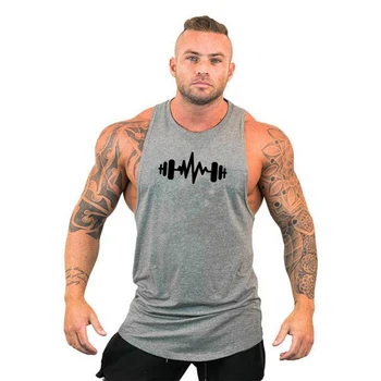 2020 Módne bavlnené tričko bez rukávov vesta pre mužov fitness tričko pre mužov je mikina kulturistike vesta pre cvičenie