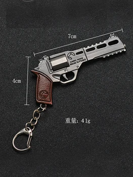 Nové fashion Battle Royale Hra Metal Zbraň Keychain R45 Signál Pištoľ, Revolver Zbraň Model Keyring