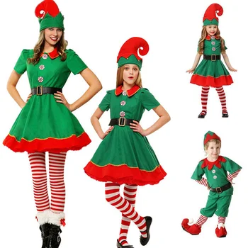 Dospelé Dámy/Deti Funy Málo Elf Vianočné Roztomilý Strany Cosplay Kostým Polyester