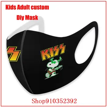 Kapela Kiss Hudobné DIY masque de ochrany lavable umývateľný opakovane masku na tvár pre deti, Nie pre anti-virus Bavlna Tvár, Ústa Maska