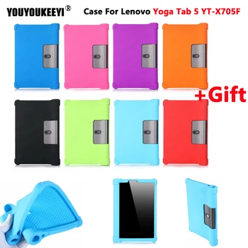 Zabrániť vplyvu silikónová Prípade pre Nový Lenovo Yoga Tab 5 X705F 2019 Kryt pre Lenovo Yoga Smart Kartu YT-X705 10.1 palcový tablet