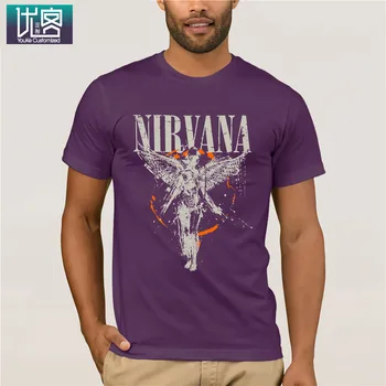 Nirvana V Utero Album T-Shirt Mens Rockovej Hudby Tee Mens Black Live Nation Nwt Oblečenie Populárne T-Shirt Crewneck Bavlna Tees