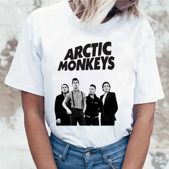 Femme camiseta mujer Arctic Monkeys Biele Tričko Ženy 2020 Letné Topy Krátky Rukáv O-krku Žena T-shirt Harajuku Dievča tričko