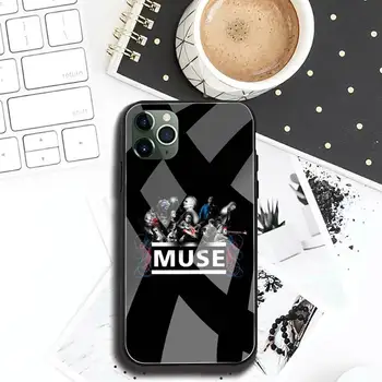 Kapela Muse logo Telefón Prípade Tvrdeného Skla Pre iPhone 12 pro max mini 11 Pro XR XS MAX 8 X 7 6 6 Plus SE 2020 prípade