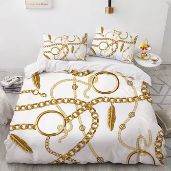 3D posteľná bielizeň Sady Geometrické Barokový Povlaky na Prikrývku Kryt Nastaviť Cumlík Posteľná obliečka na Vankúš Kráľ, Kráľovná Plný 203x230cm Domov Texitle
