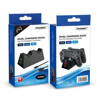 Prenosné Batérie Nabíjačky Dual Nabíjací Dock Stanica pre Playstation 4, Hry Na PS4 Pro Slim Konzoly Ovládač Stojan Radič