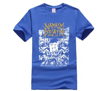 Napalm Death Mužov Z Otroctva Na Vyhladením Vintage T-shirt Čierna Rukáv T Shirt Lete Muži Topy Oblečenie