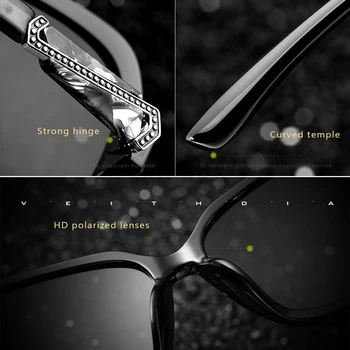 VEITHDIA dámske Slnečné okuliare Polarizované Gradient Objektív Luxusné Dámske Dizajnér slnečné Okuliare Okuliare Príslušenstvo Pre Ženy 3023
