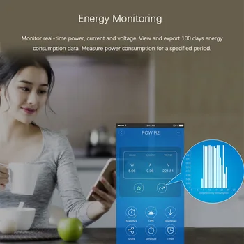 1-20pcs Sonoff POW R2 WiFi DIY Smart Switch 16A Reálnom Čase Spotrebu Energie Opatrenie pre eWelink APLIKÁCIA Pracovať S Alexa Domovská stránka Google