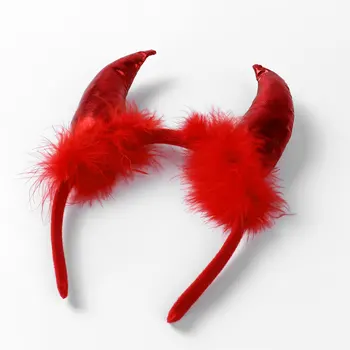 Halloween Vianočný Kostým Nastaviť Chvost Diabol Horn Červená Čelenka Auta Výkon Vlasy Príslušenstvo Cosplay