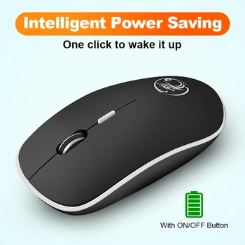 IMice Wireless Mouse Tichý Počítač Myš na 1600 DPI Ergonomický Mause Tichý Zvuk, USB, PC Myši Vypnúť Bezdrôtovú Myš pre Notebook