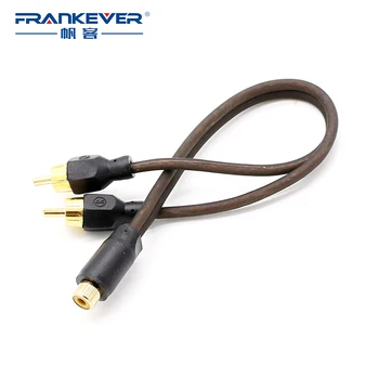 Frankever Audio Kábel 2 RCA Samec na 1 RCA Samica Y Rozdeľovací Kábel pre Auto Zosilňovač, Reproduktor Aux Kábel Aux Line Audio Adaptér