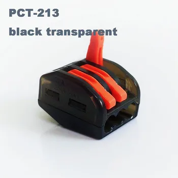 PCT-212 transparentné nový typ rýchle zapojenie vodičov Univerzálny Kompaktný konektor zapojenie napájací kábel Konektor push-v radovej