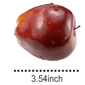 HOT PREDAJ 12 Ks Falošné Ovocie Jablká Umelé Jablká prirodzeným zobrazením Simulácie Červené Jablká Domov Dekor pre zátišia Kuchyňa Decor