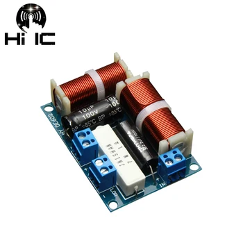 1Pcs /2ks 2 Spôsob HiFi Audio Výšok + Bass Mini Crossover Reproduktor Frekvenčný Delič Stereo Crossover Filtre 12dB 80W