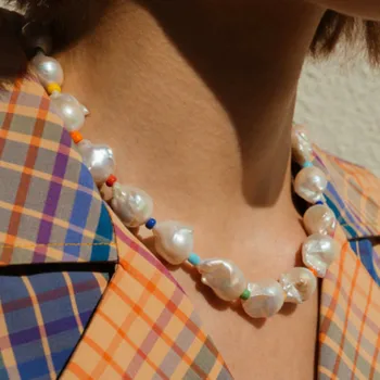 Bonzer Barokový Perlový Náhrdelník České Rez šperky 4A Pearl Collares De Moda Ženy Vysokej Kvality Bijoux Choker Náhrdelník 2020 Nové