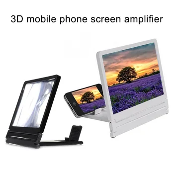 3D Mobilný Telefón Lupa HD Video Zosilňovač Smartphone Expander Zväčšiť Stojan QJY99