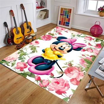 Disney Minnie Mickey Baby Hrať Mat 80x160cm Deti Non-slip Koberec Baby Plazenie Koberec detská Izba Koberec