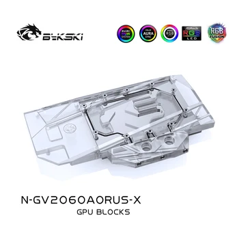 BYKSKI Úplné Pokrytie Grafickú Kartu Zablokovať použitie pre Gigabyte AORUS GeForce RTX2060 XTREME 6 G(rev 2.0) /(rev 1.0) RGB Svetlo