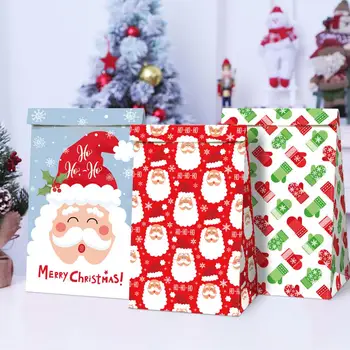 Vianočné Darčekové Tašky Vianočný Strom Plastové Balenie Vrece Veselé Vianočné Dekorácie Pre Domov 2020 Vianočné Cukrovinky Okno Nový Rok 2021