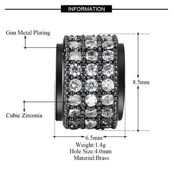 Veľkoobchod 5 ks/veľa kúzla Kovové prírodného kameňa crystal CZ Zirkón DIY Korálky náramok beadwork príslušenstvo šperky čo C70