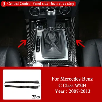 Stredovej Konzoly/C Air Vent Panel Výbava Nálepky Reálne Uhlíkových Vlákien interiér vhodné na Mercedes Benz C Trieda W204 na roky 2007-2013